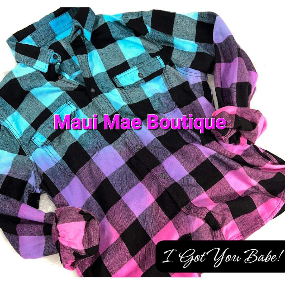 Custom Dyed Flannel Shirts - Cool