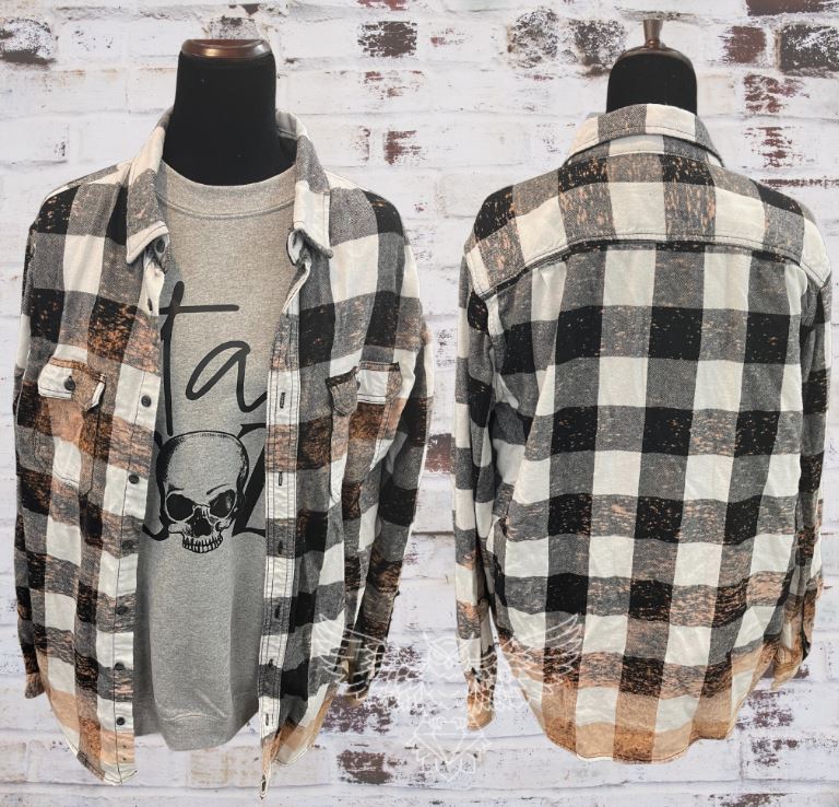 Bleached Buffalo Plaid Flannel - Cool
