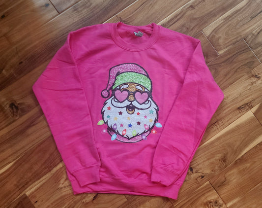 Hot Pink Santa Sweatshirt - Cool