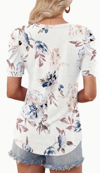 Vintage Floral Top -Warm