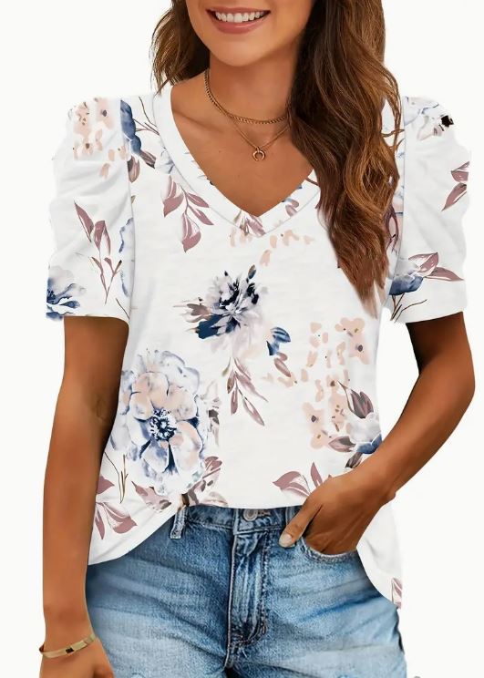 Vintage Floral Top -Warm