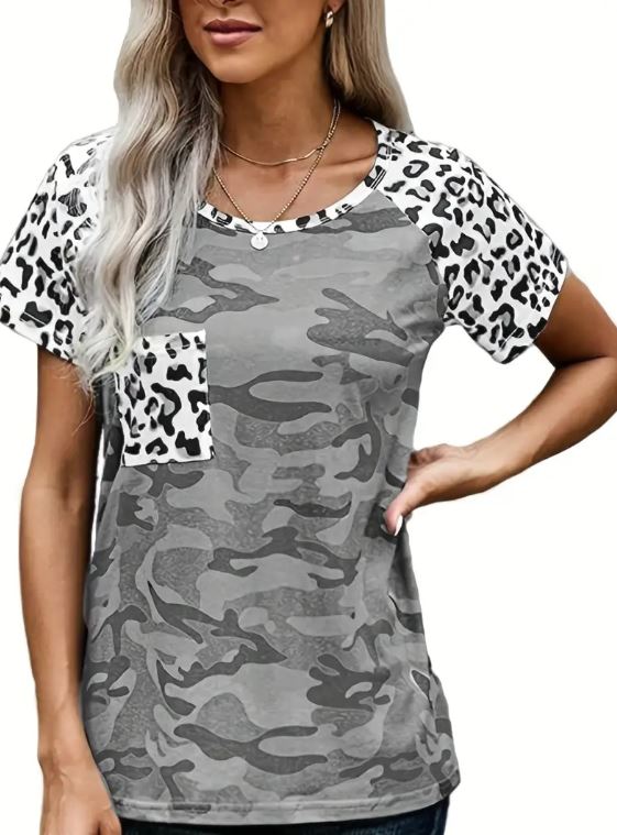 Camo & Leopard Top - Warm