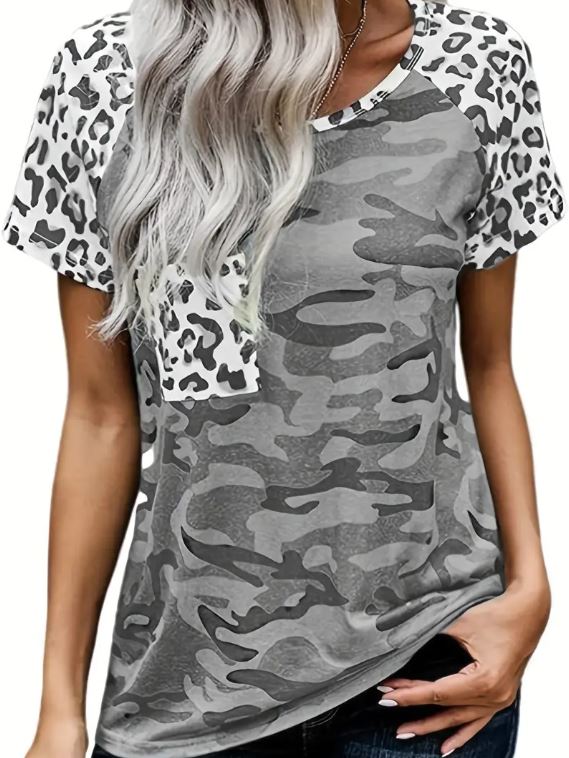 Camo & Leopard Top - Warm