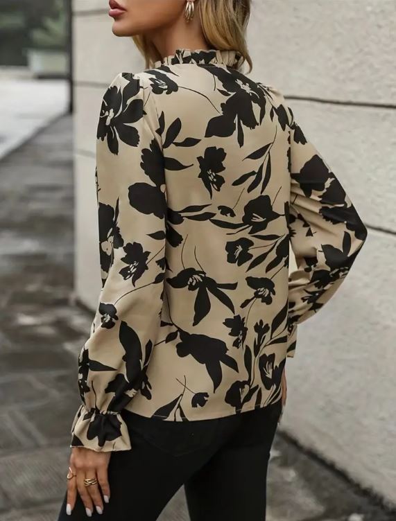 Floral LS Blouse - Cool