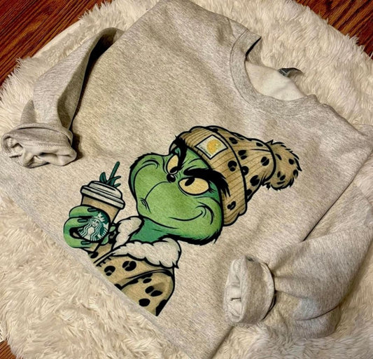 Boujee Grinch Sweatshirt - Cool