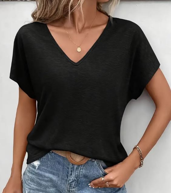 Loose Fit Vneck T - Warm