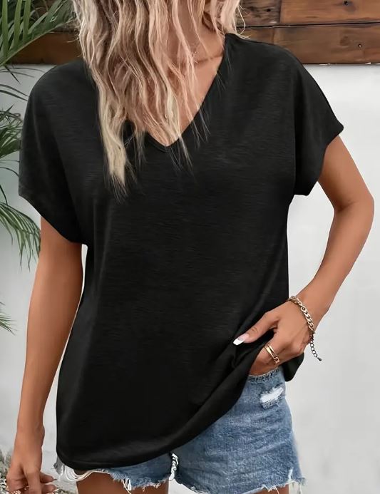 Loose Fit Vneck T - Warm