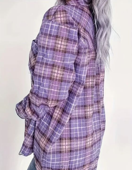 Whimsical Plaid Flannel Shirt - Cool