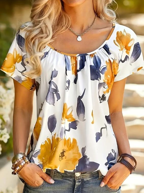 Floral Print Blouse - Ladies