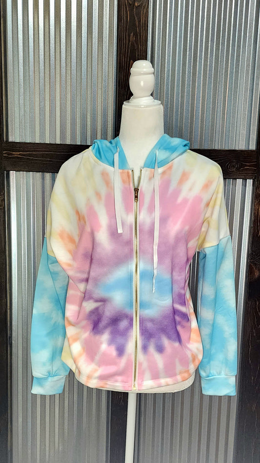 Pastel Tie-Dye Hoodie - Cool