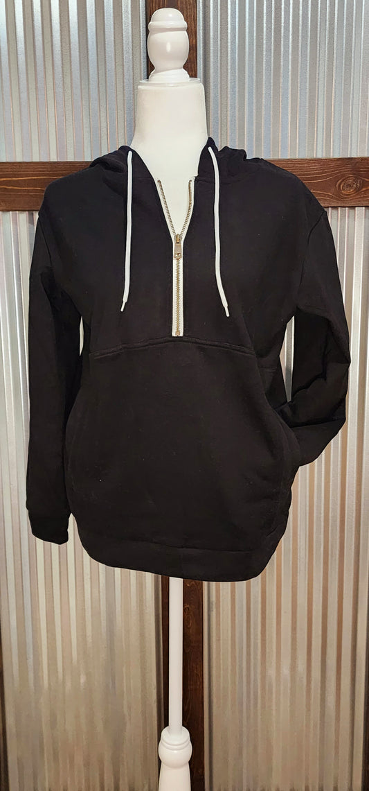 Black 1/2 zip Hoodie - Cool