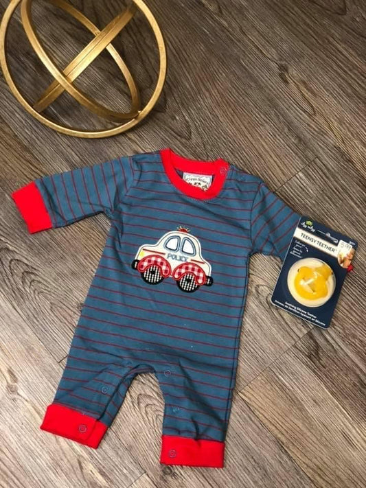 Police Car Romper- Littles