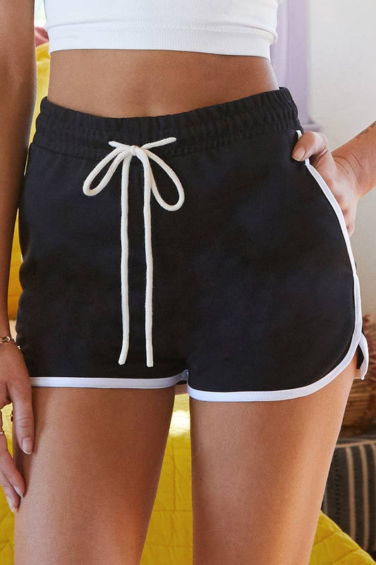 Comfy Shorts w/ Drawstring Blk - Warm