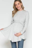 Banded baby doll top - Maternity