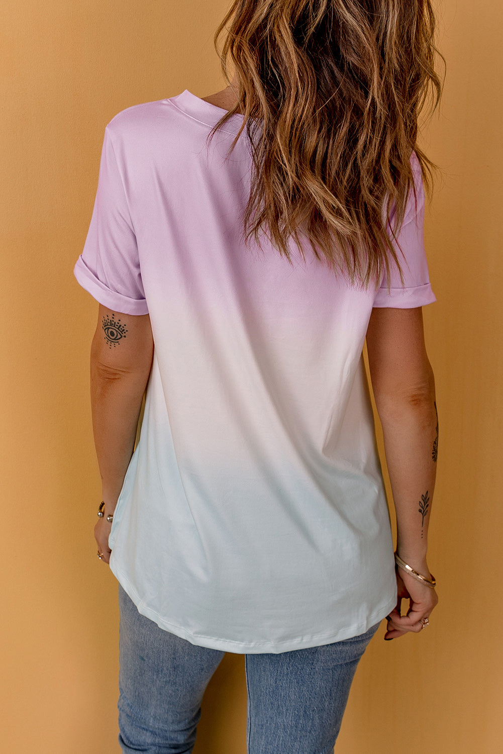 Purple Fade Perfect Ombre Tee - Warm