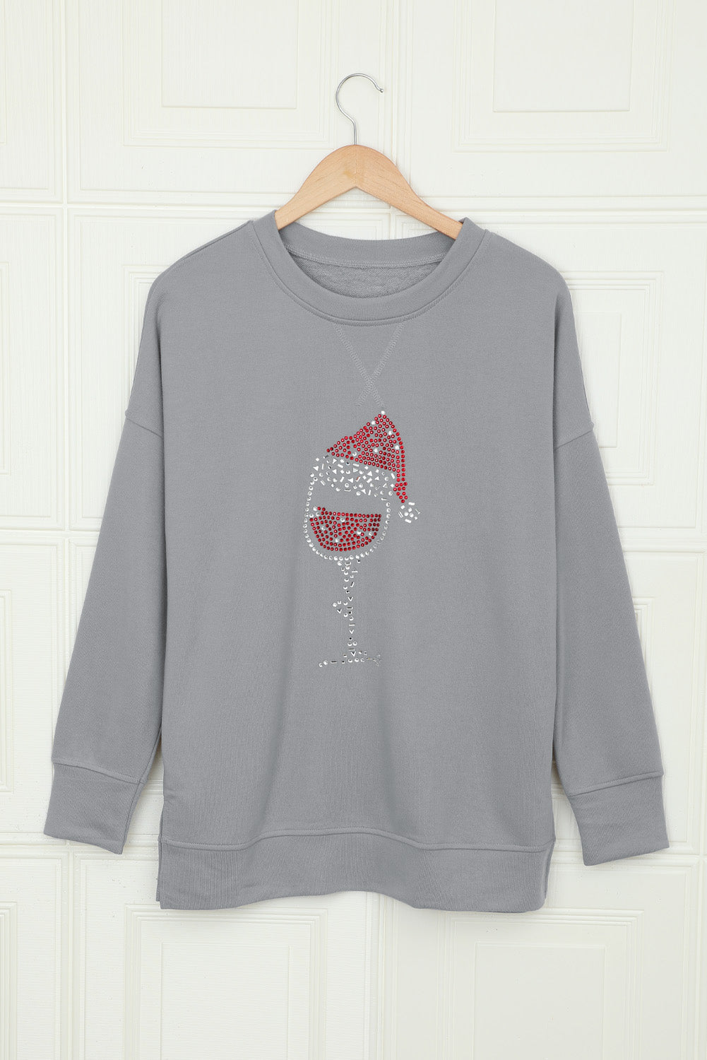 Wine and Santa Sweatshirt - Cool