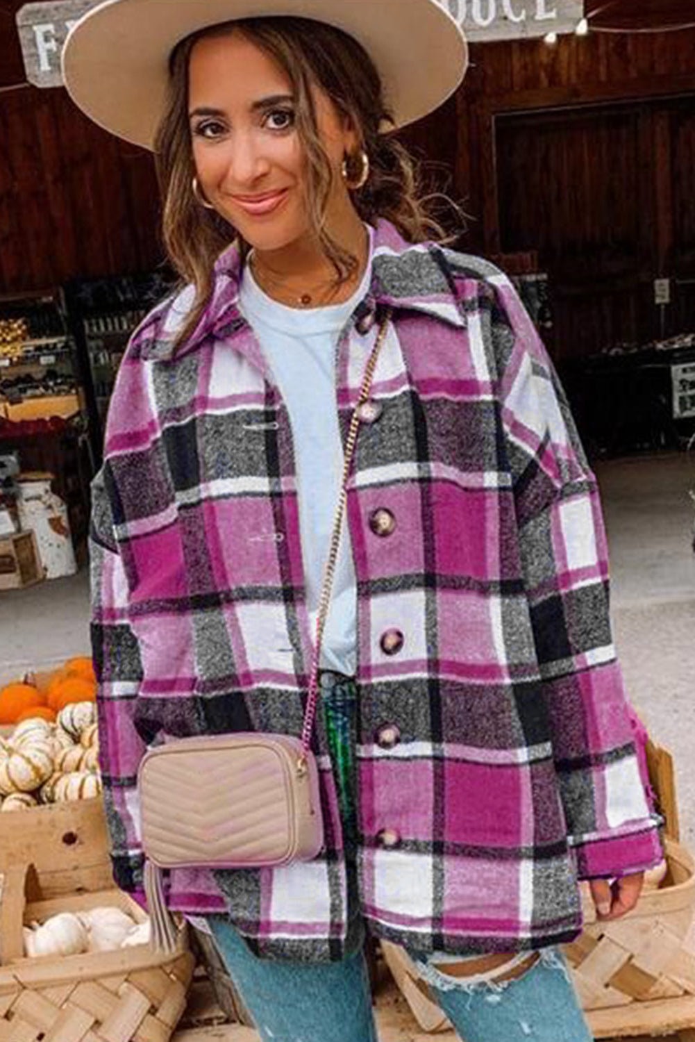 Plaid Flannel Shacket Jacket - Cool