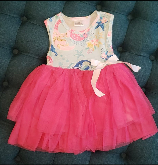 Mermaid & Ocean Life Dress - Littles