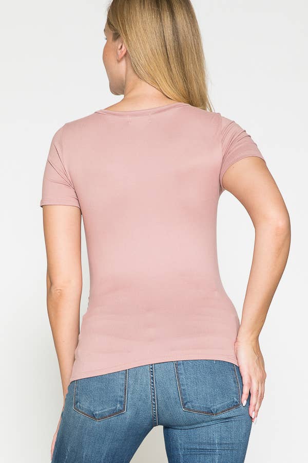 Dusty Pink Short Sleeve Tee - Maternity