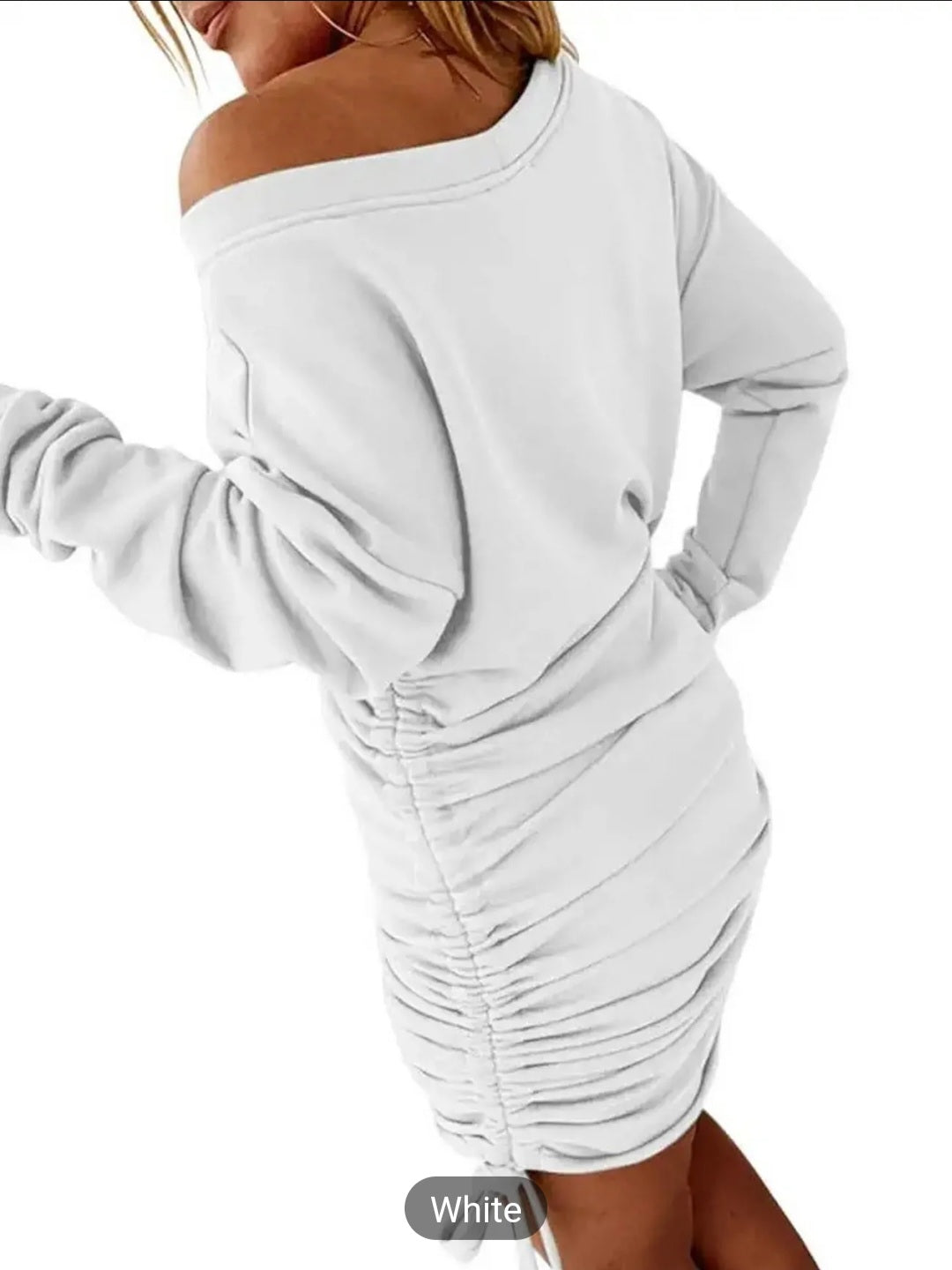 Sweatshirt Tunic Adjustable Ruching  - Cool