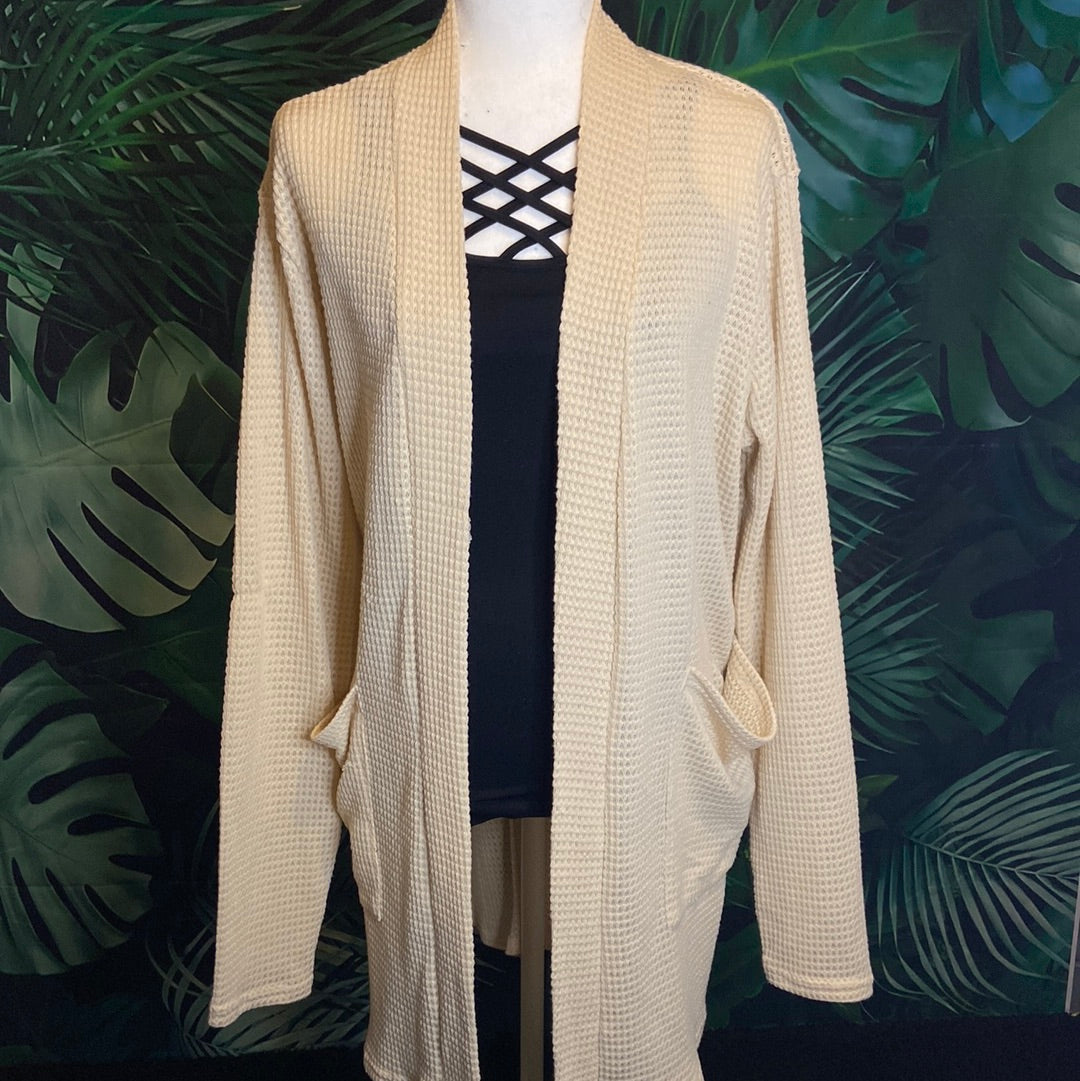 Waffle Knit Cardigans- Cool