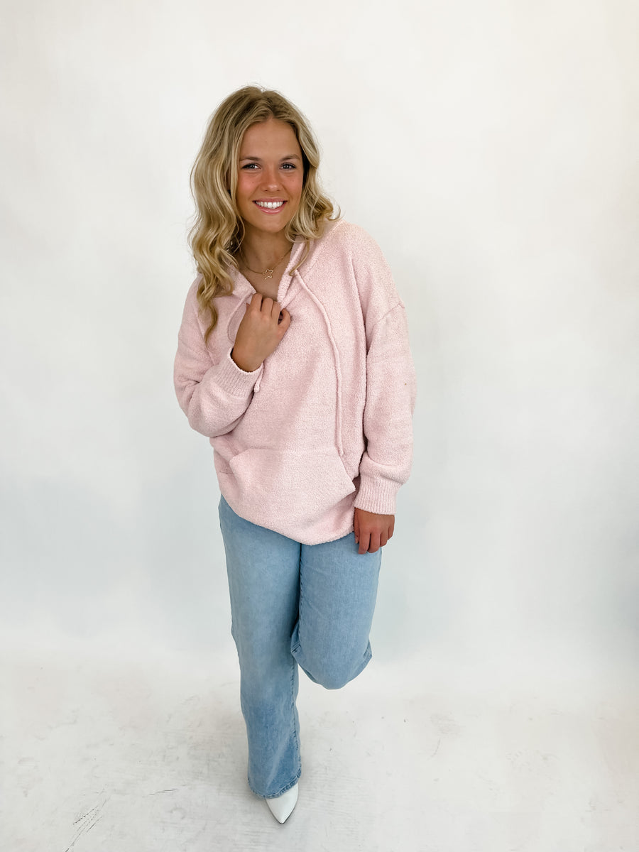 Pretty In Pink Hooded Sweater - Cool