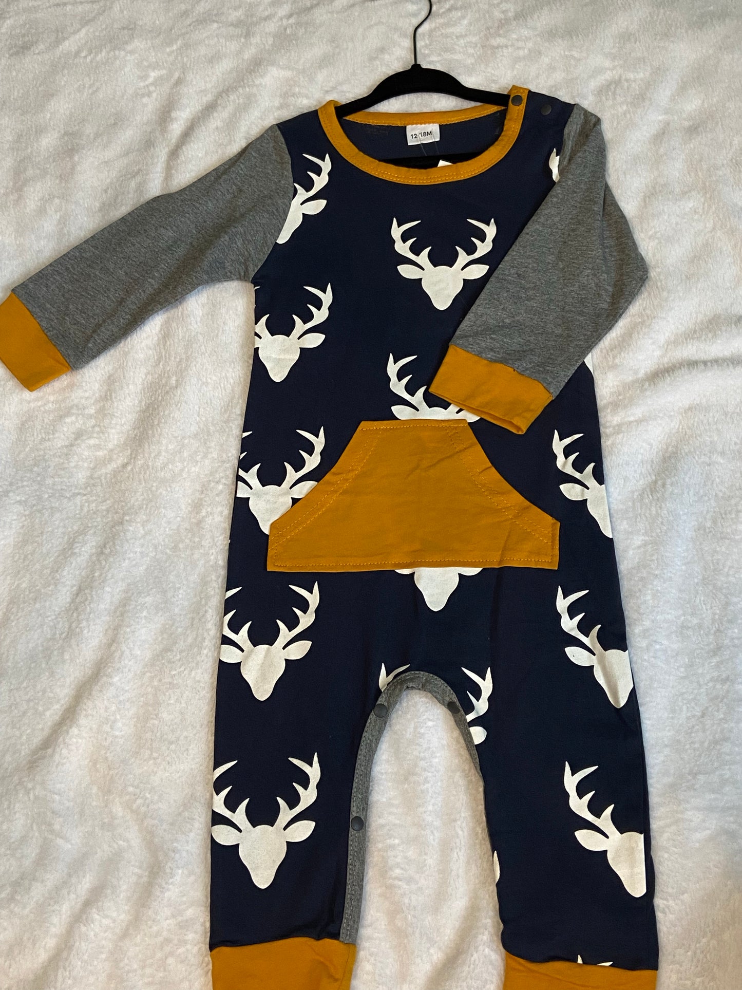 Reindeer Outfit with Pocket- Littles